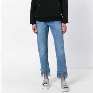 3X1 Frayed wide Leg Jeans